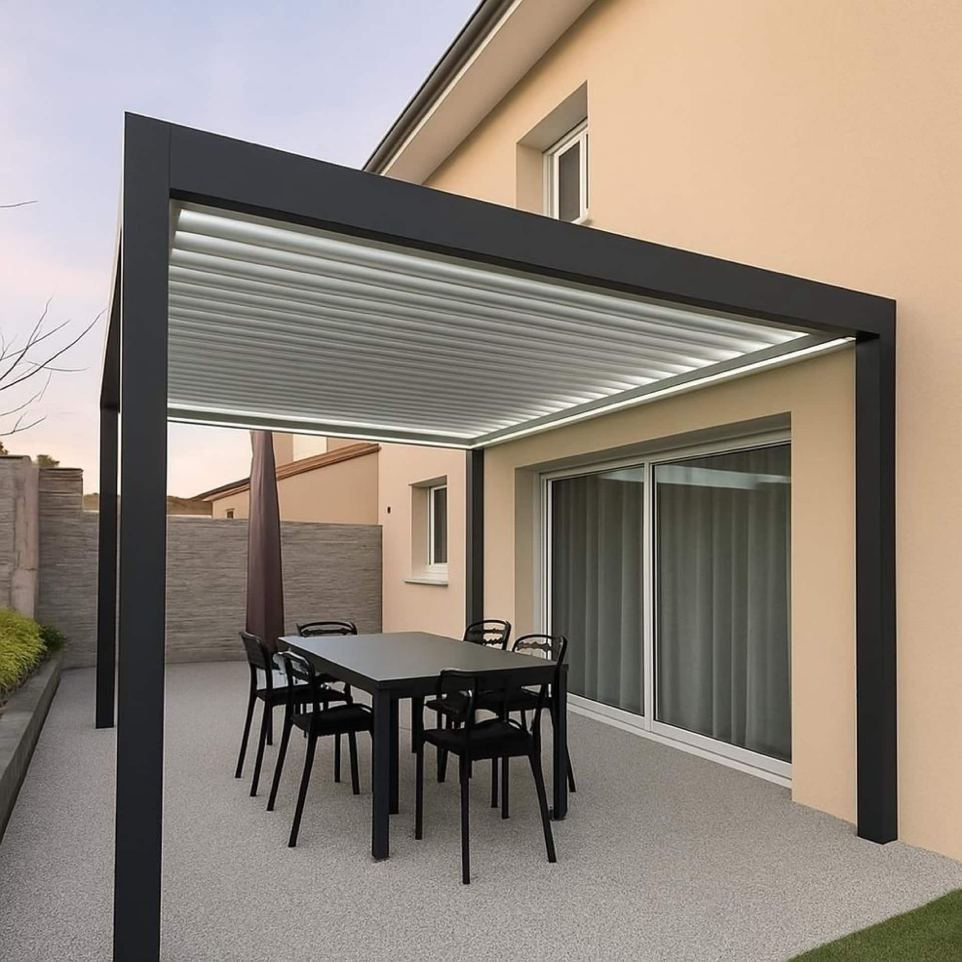 Installation d’une terrasse en résine décorative plus une pergola secteur Dieppe
